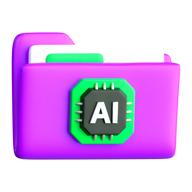 AI Folder 3D Icon 3D Graphic