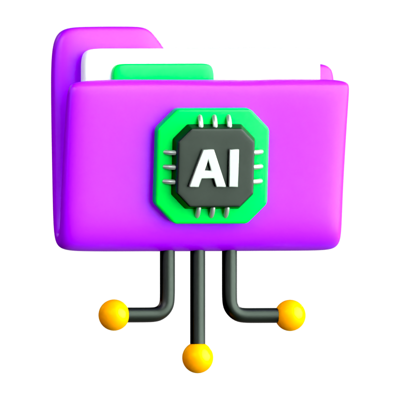 Icono 3D AI Folder Share 3D Graphic