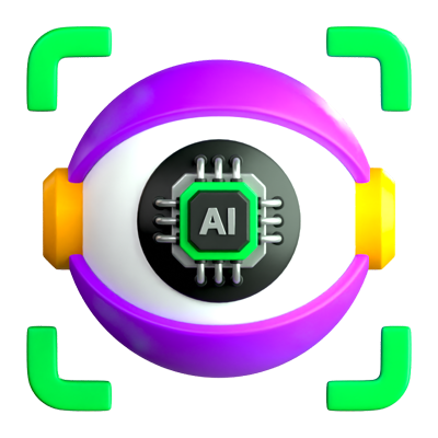 AI Eye 3D Icon 3D Graphic