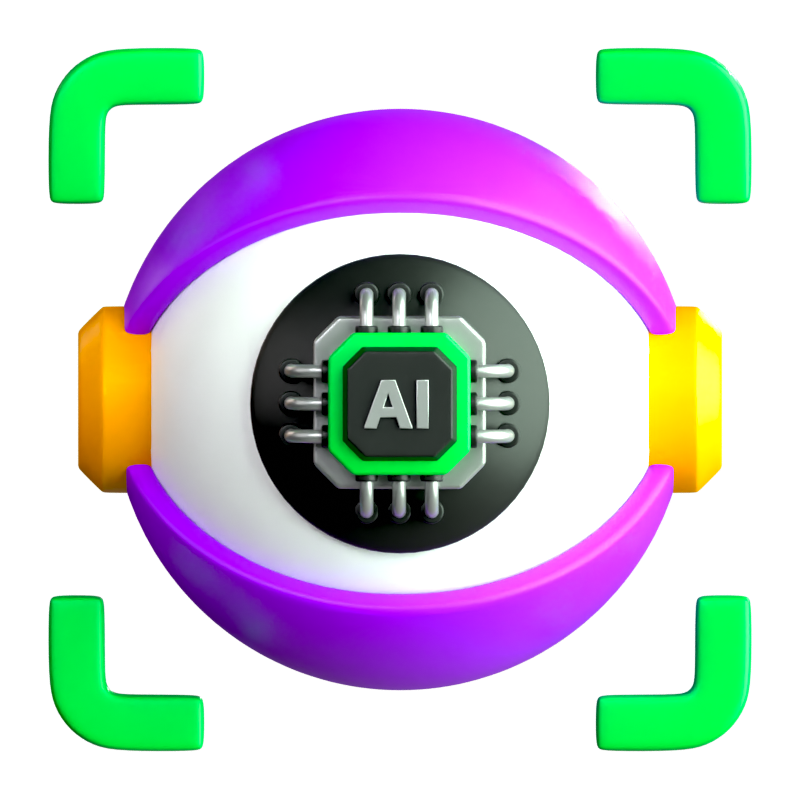 AI Eye 3D Icon 3D Graphic