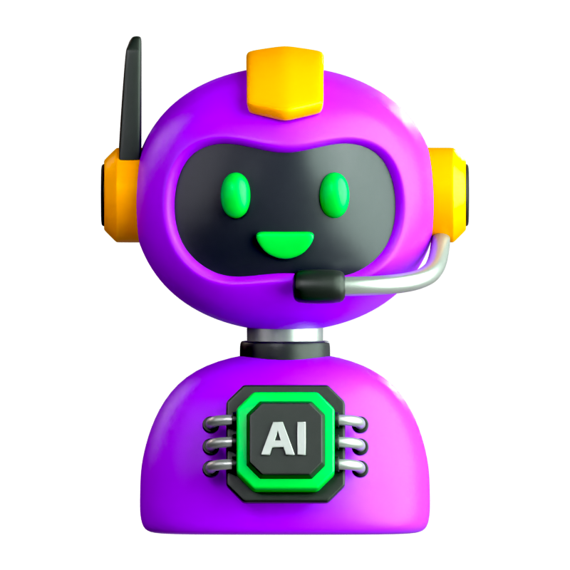 AI Costumer Service 3D Icon 3D Graphic