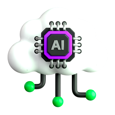 AI Cloud 3D Icon 3D Graphic