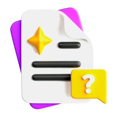 AI Question 3D Icon 3D Graphic