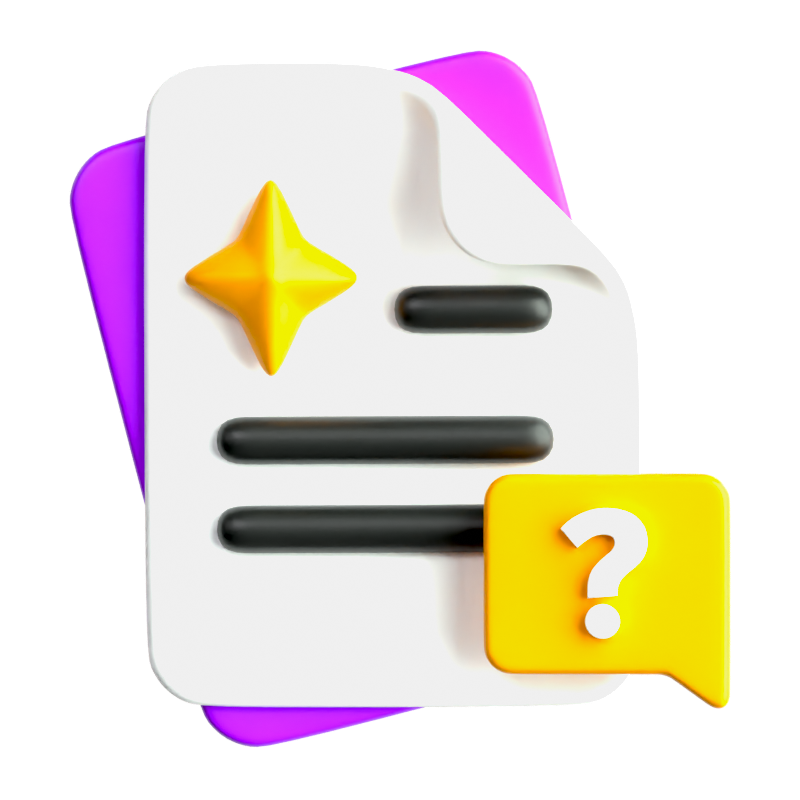 AI Question 3D Icon