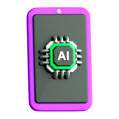 AI Telefon 3D-Symbol 3D Graphic