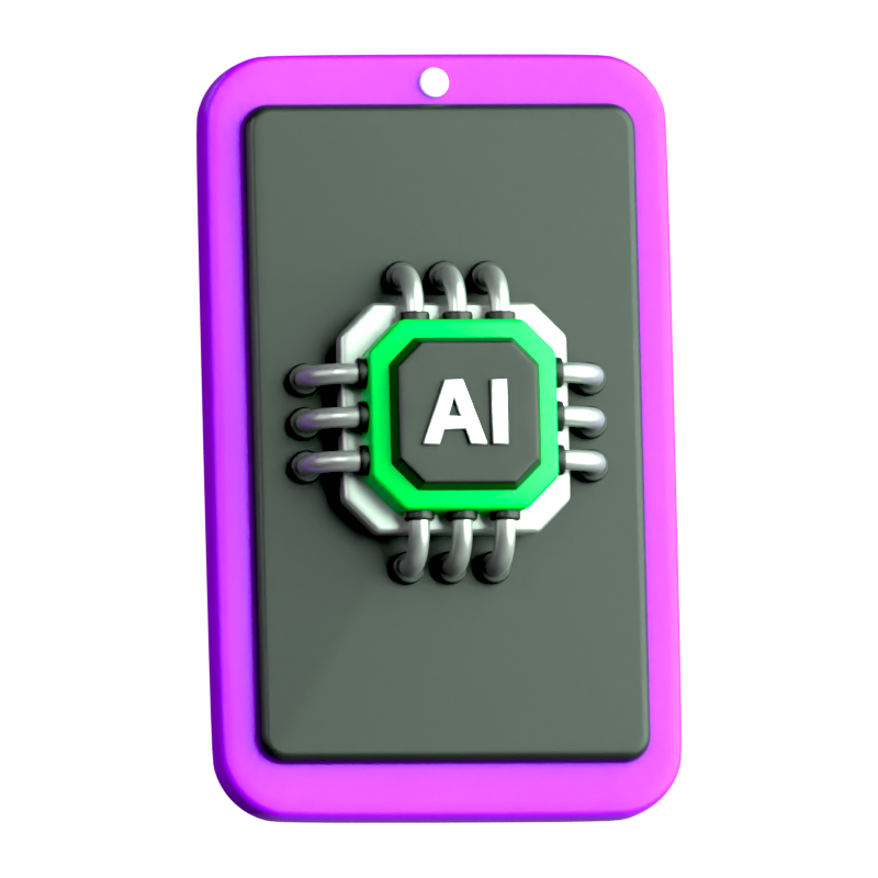 AI Phone 3D Icon