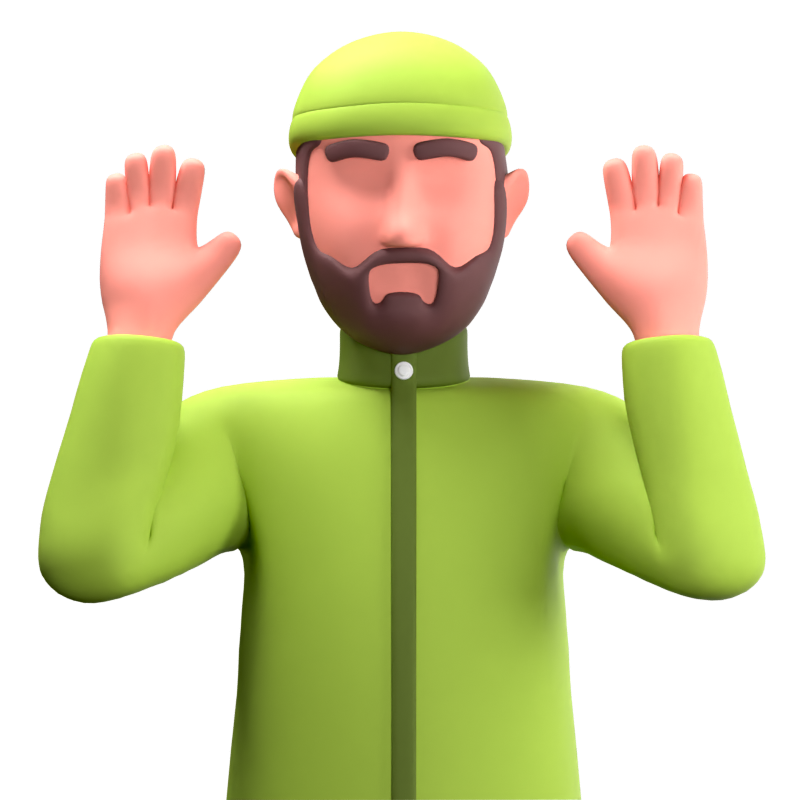 Praying Man 3D Icon