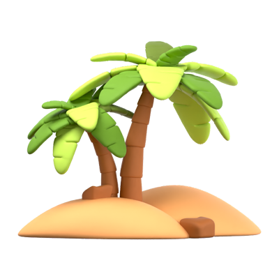 palmera icono 3d 3D Graphic