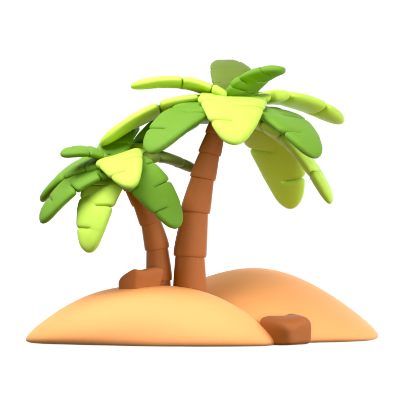 Palmera Icono 3D 3D Graphic