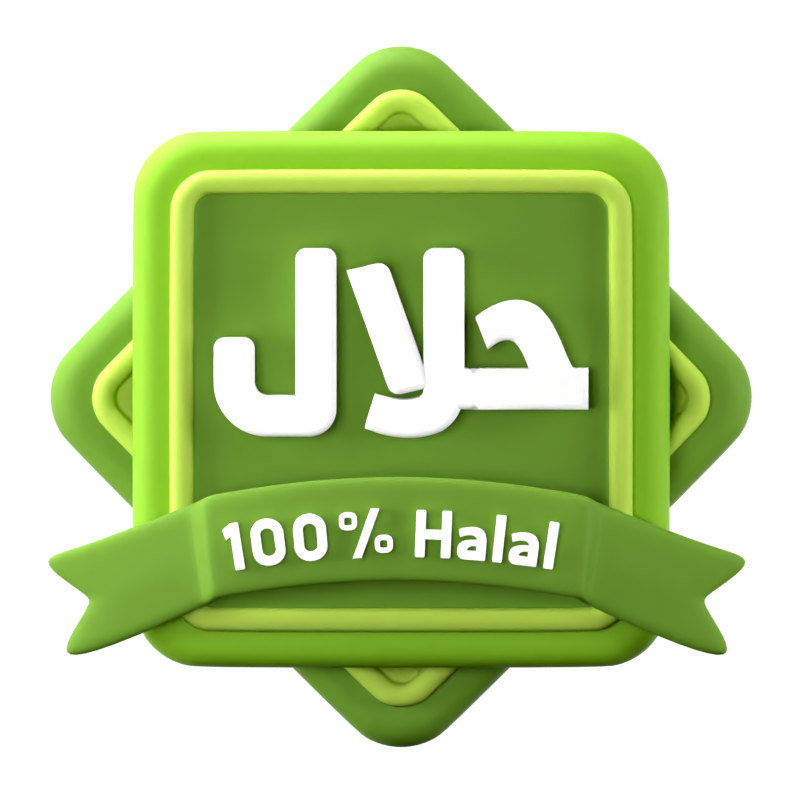 Ícone 3D do logotipo Halal