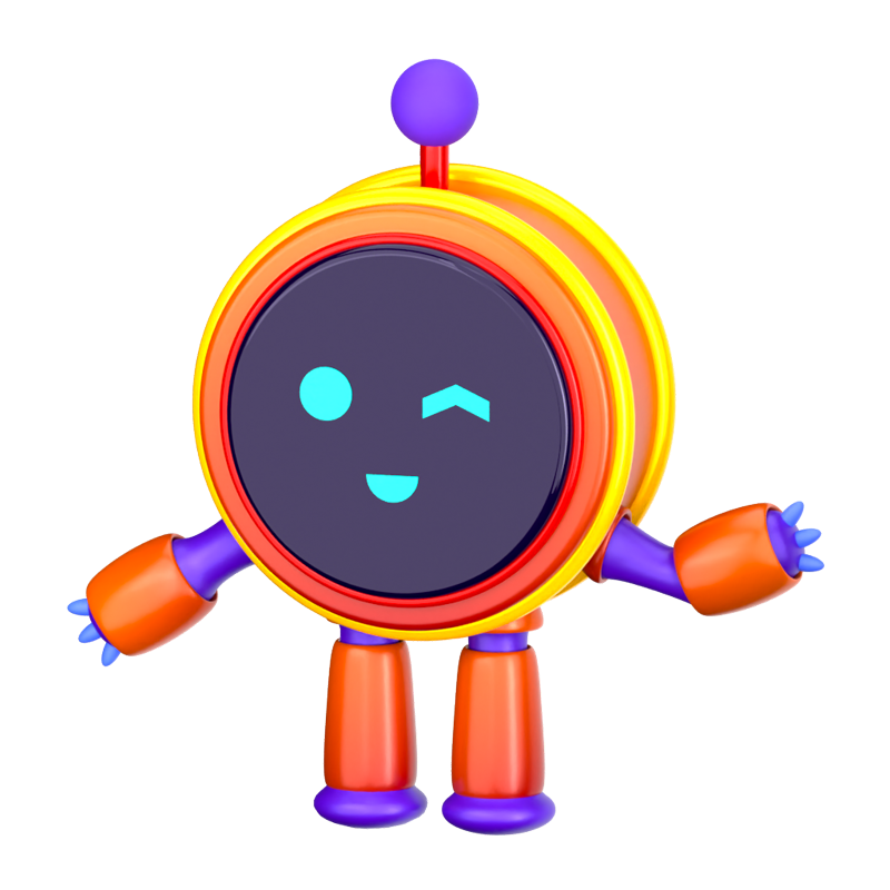 Robot Icono 3D 3D Graphic