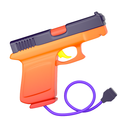 controlador de pistola icono 3d 3D Graphic