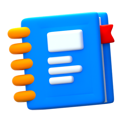 Note Book 3D Icon 3D Graphic