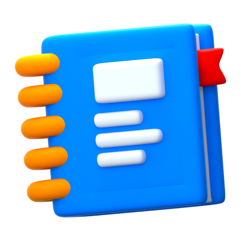 Note Book 3D Icon 3D Graphic