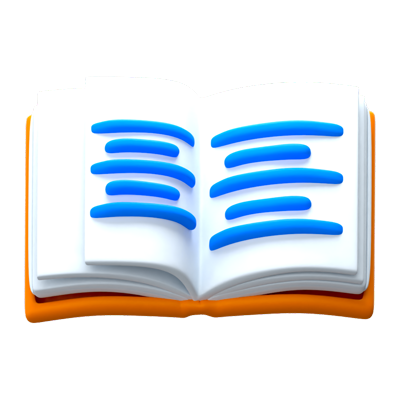 Offenes Buch 3D-Symbol 3D Graphic