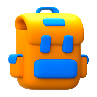 Rucksack 3D-Symbol 3D Graphic