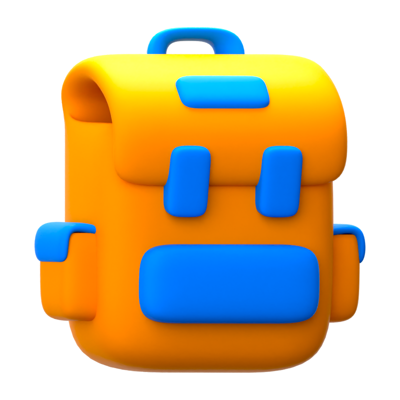 Rucksack 3D-Symbol