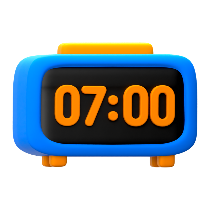 Digital Alarm 3D Icon 3D Graphic