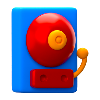 School Bell 3D Icon 3D Graphic