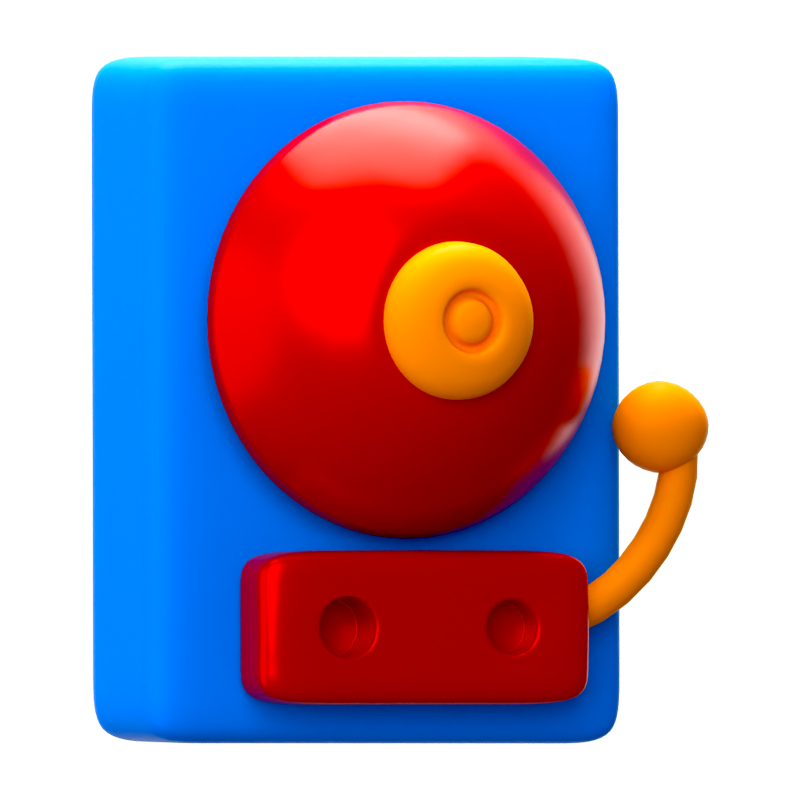 School Bell 3D Icon 3D Graphic