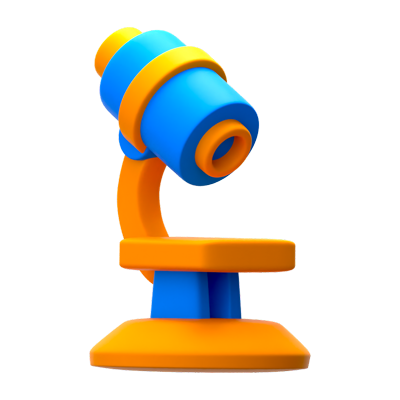 Microscope 3D Icon 3D Graphic