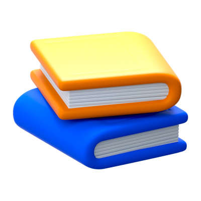 Book Stack 3D Icon 3D Graphic