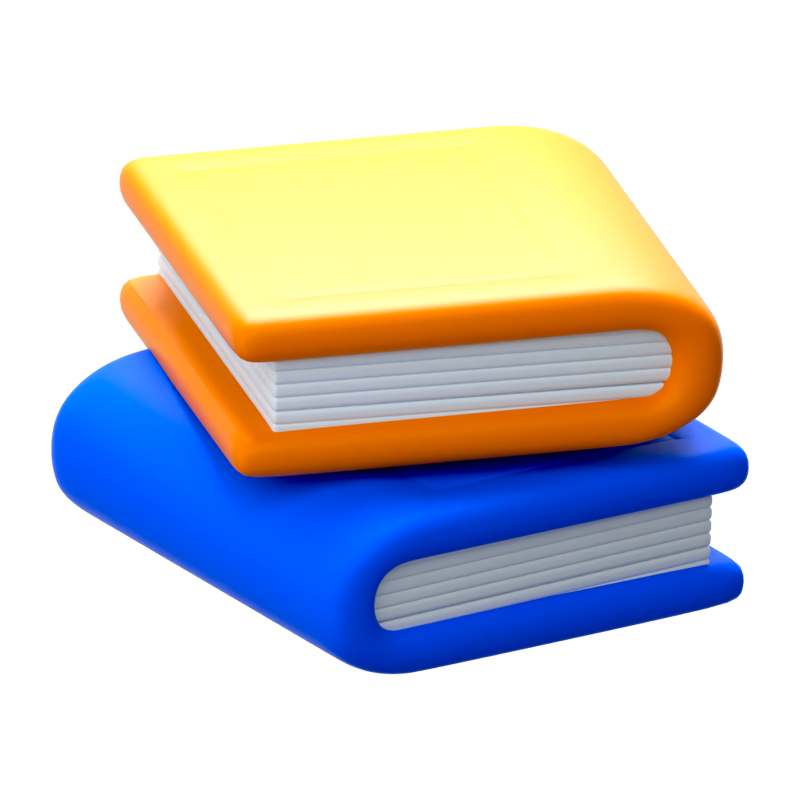 Book Stack 3D Icon 3D Graphic