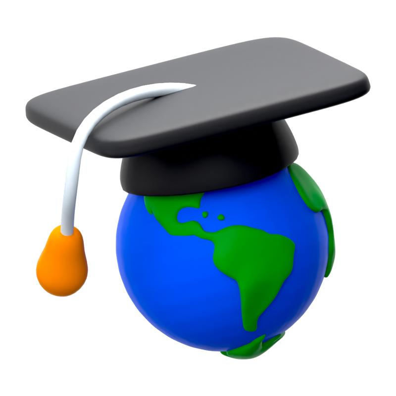 Education World 3D Icon 3D Graphic