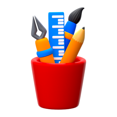 School Supplies 3D Icon 3D Graphic