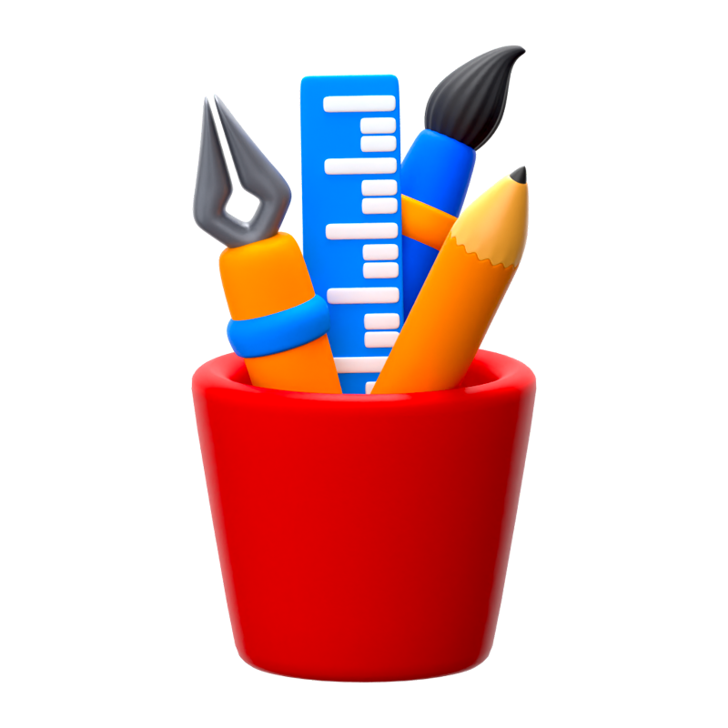 School Supplies 3D Icon 3D Graphic