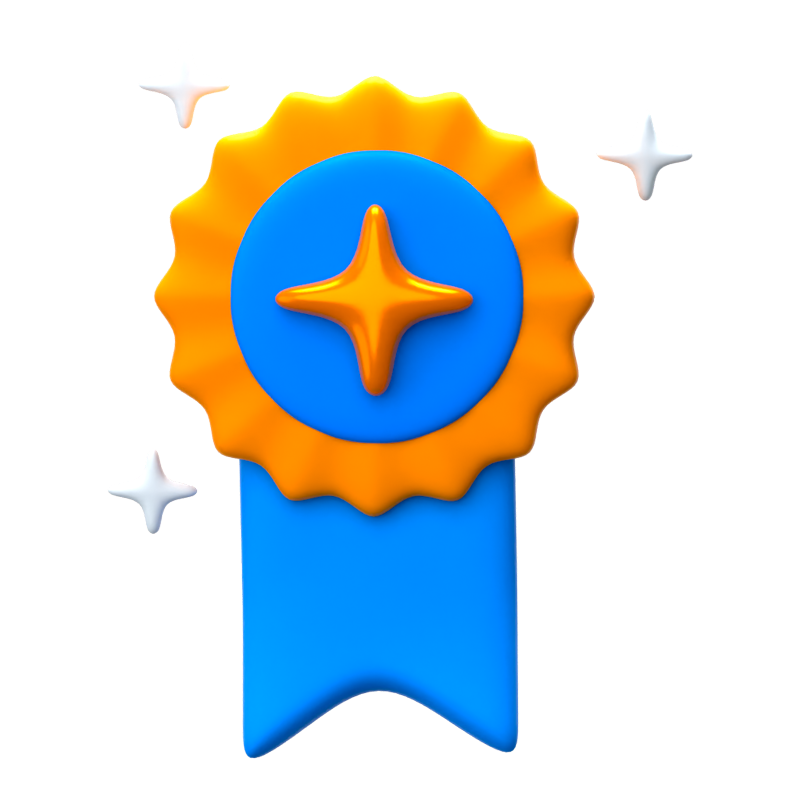 Achievement Badge 3D Icon 3D Graphic