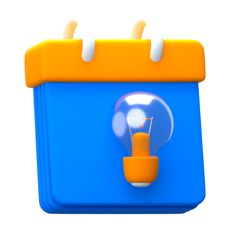 Idea Calendar 3D Icon