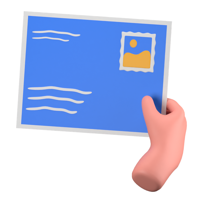 Postcard 3D Icon