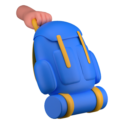 Rucksack 3D-Symbol 3D Graphic