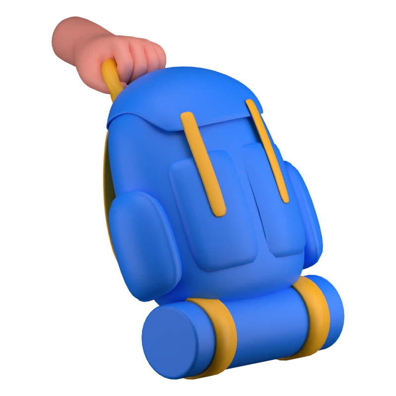 Rucksack 3D-Symbol