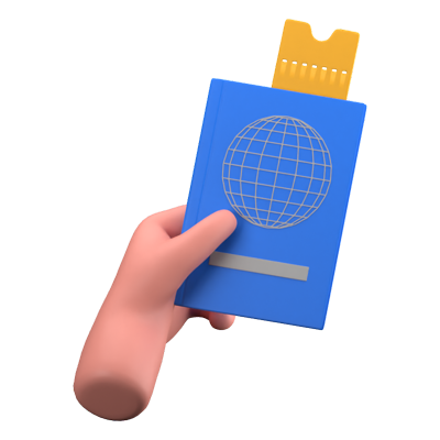 Pasaporte Icono 3D 3D Graphic