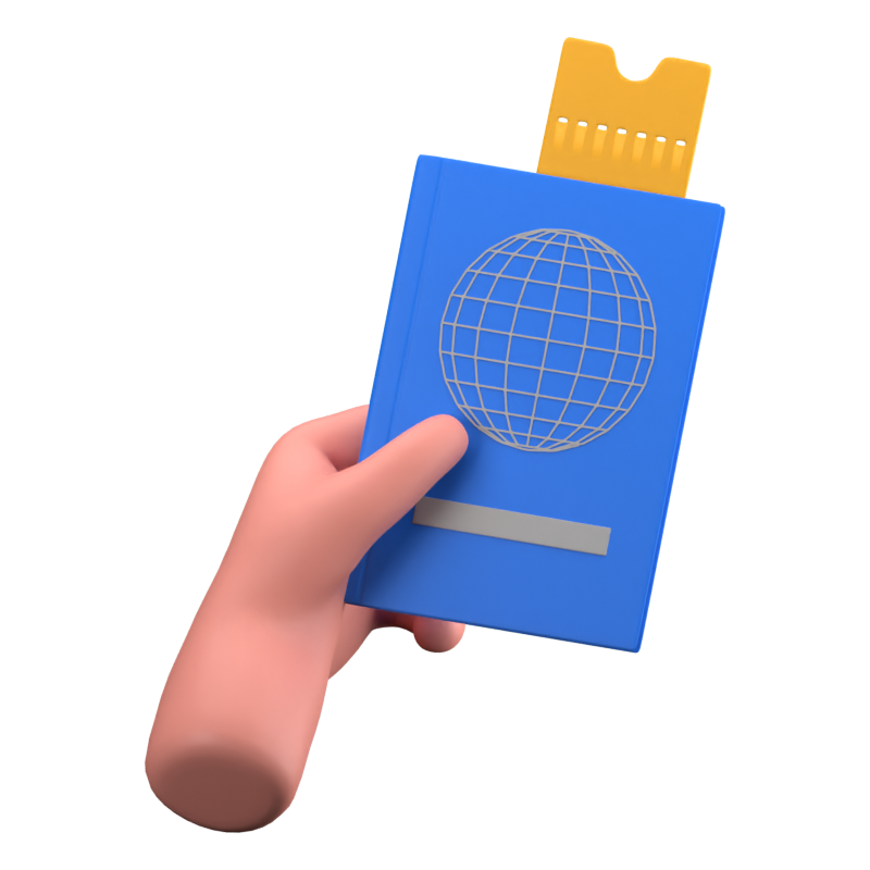 Pasaporte Icono 3D 3D Graphic