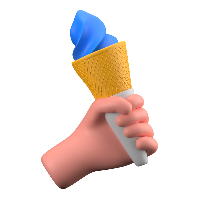 Helado Icono 3D