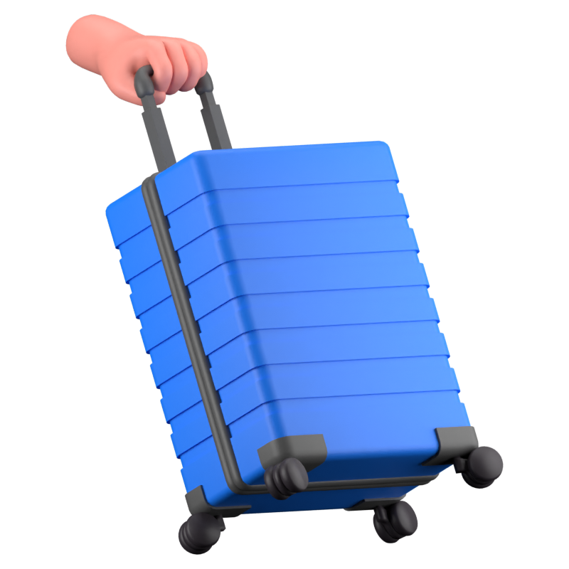 Suitcase 3D Icon