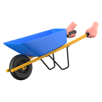 Wheelbarrow 3D Icon 3D Graphic