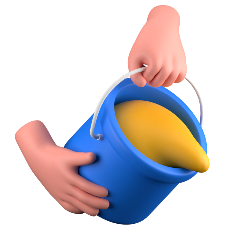 Bucket Of Paint 3D Icon