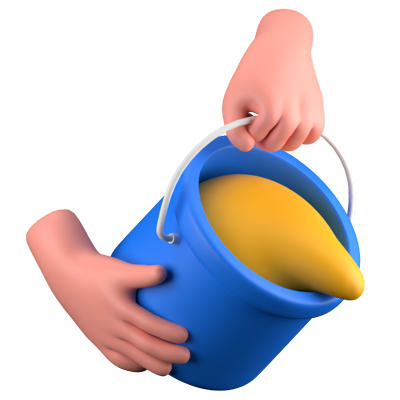 Bucket Of Paint 3D Icon 3D Graphic