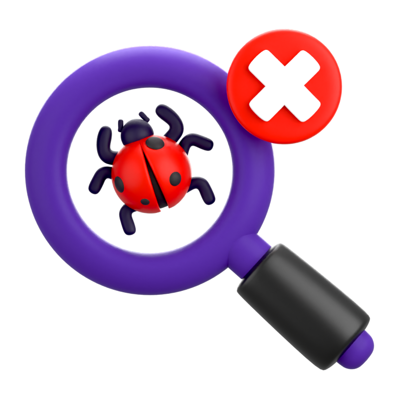 Cyber Bug Finder Icono 3D 3D Graphic