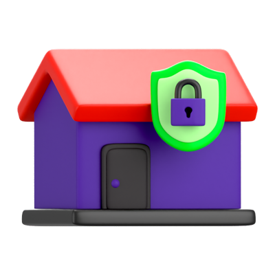 Cyber Home Icono 3D 3D Graphic