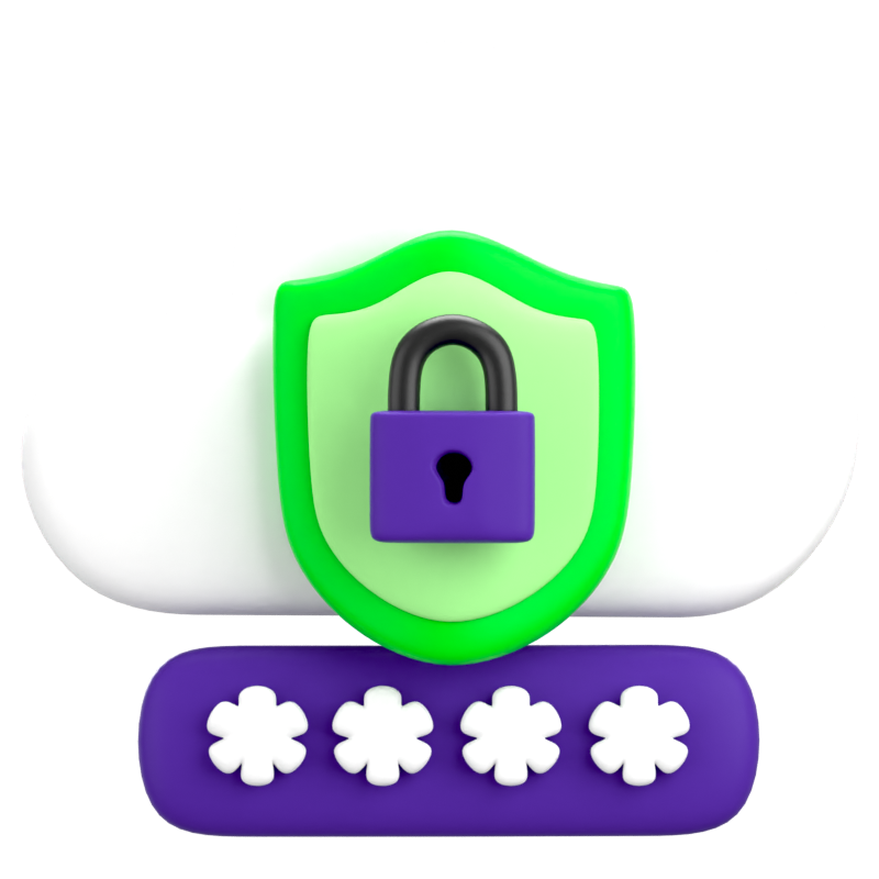 Cyber Cloud 3D Icon 3D Graphic