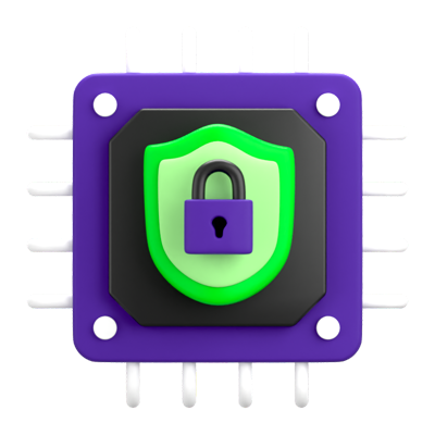 Cyber-Prozessor 3D-Symbol 3D Graphic