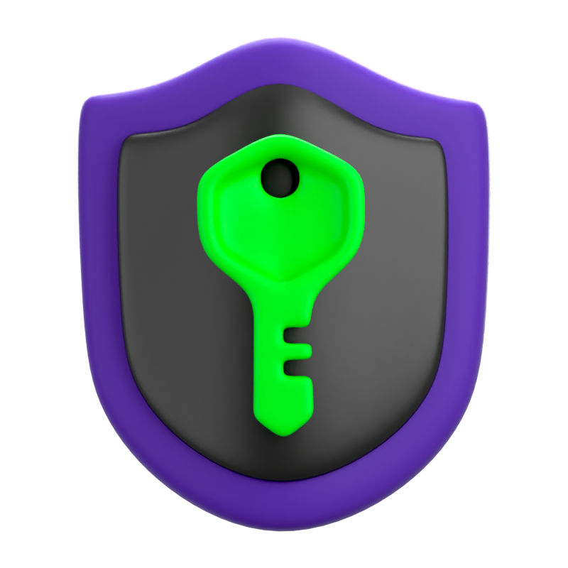 Cyber Keypass 3D Icon 3D Graphic