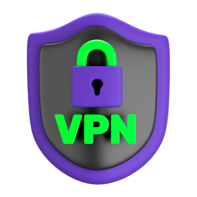 Icono 3D de Cyber VPN 3D Graphic