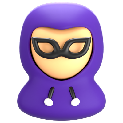 Cyber Hacker Icono 3D 3D Graphic