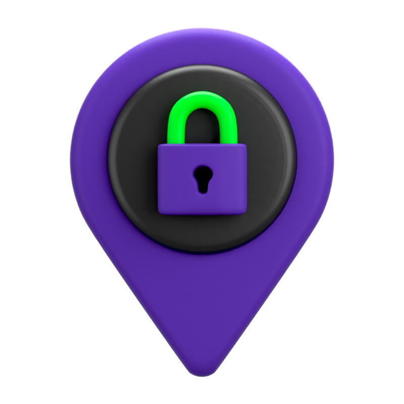 Cyber Location 3D Icon 3D Graphic